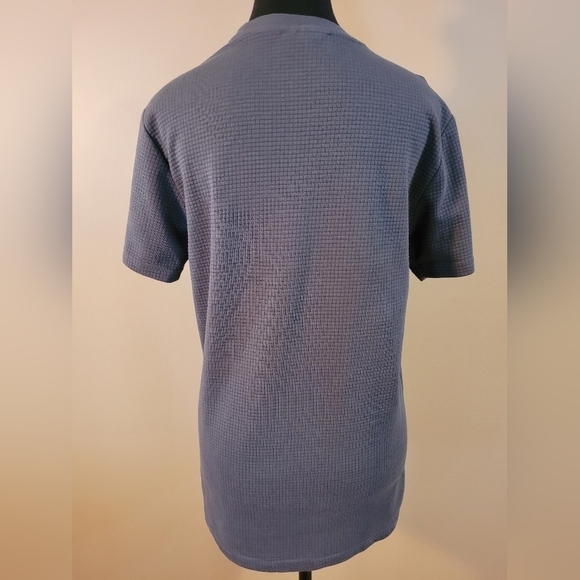 DAILY AESTHETIKZ Men's Short Sleeve T-shirt, Waffle Material, Grey, Size Medium - Picture 4 of 11